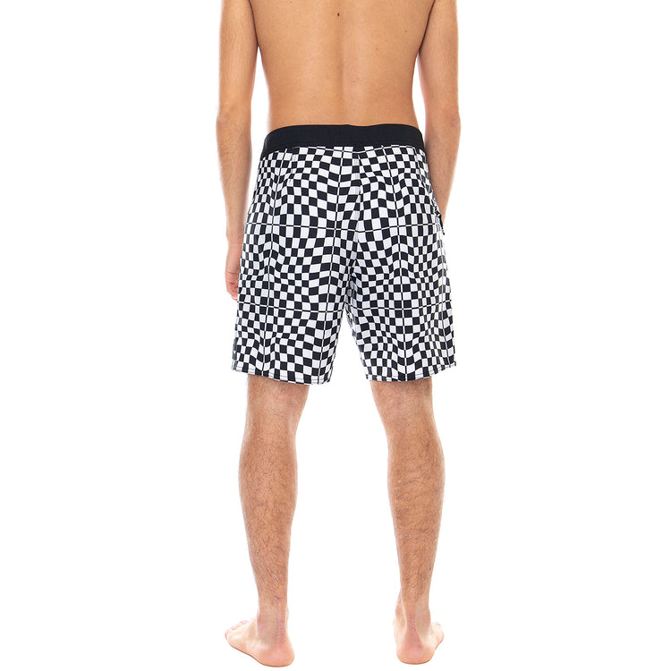 Mn Mixed Warp Swim Trunks - Check / Black / White - Bermuda da Bagno Uomo Multicolore VN0A3W45UVD . VANS 