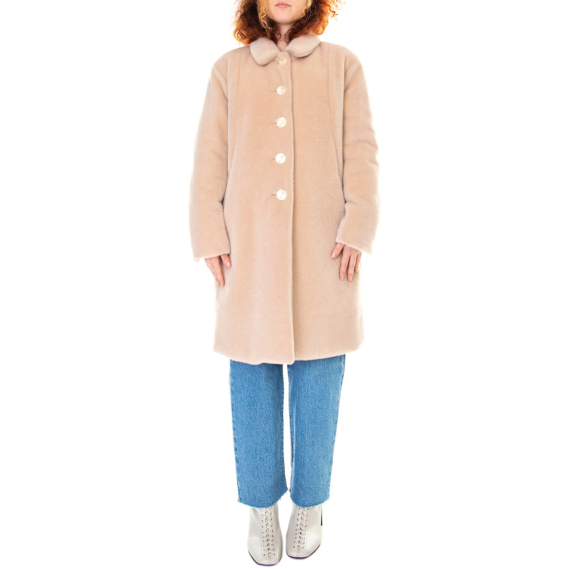 Coat 021SD35006 - Cappotto Donna Rosa / Champagne 021SD35006 -S2285 . ALESSIA SANTI 