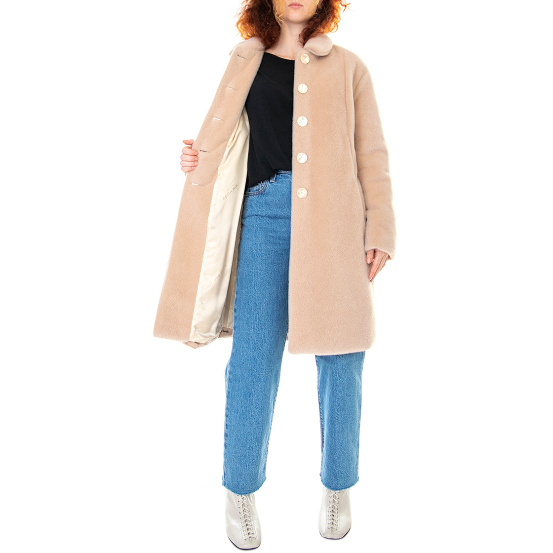 Coat 021SD35006 - Cappotto Donna Rosa / Champagne 021SD35006 -S2285 . ALESSIA SANTI 