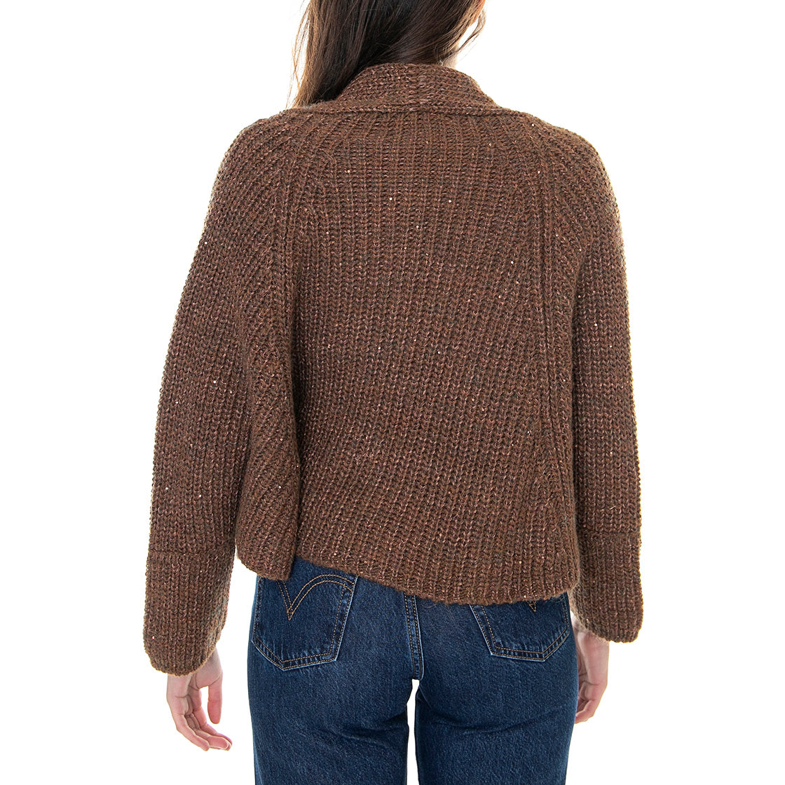 021SD53059 - Cardigan Donna Marrone / Ruggine 021SD53059 -S2401 . ALESSIA SANTI 