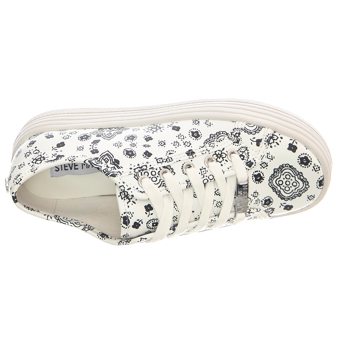 Bobbi - Scarpe Stringate Profilo Basso Donna Bianche SMPBOBBI-WHTMULT . STEVE MADDEN 