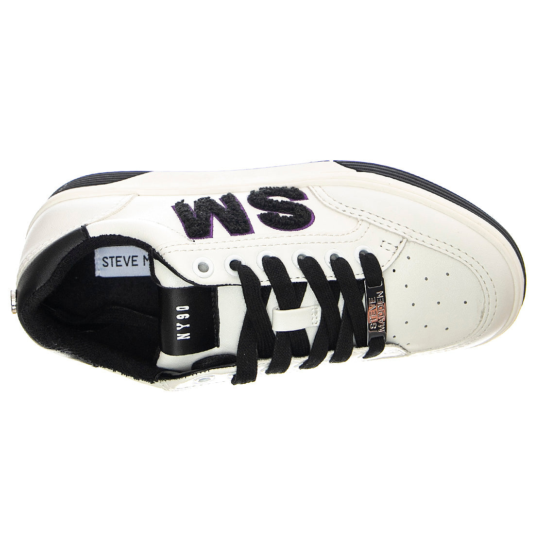 Perks Action - Scarpe Stringate Profilo Basso Donna Bianche / Nere SMPPERKS-BLKMLT . STEVE MADDEN 