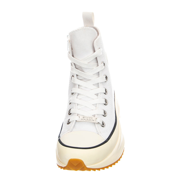 Shark - Scarpe Stringate Profilo Alto Donna Bianche SMPSHARK-WHTC . STEVE MADDEN 