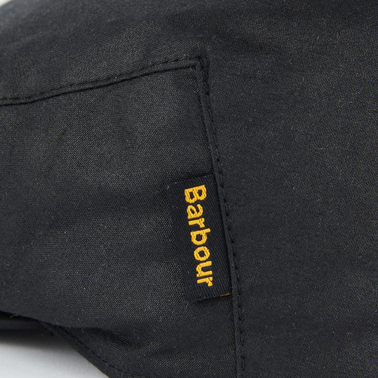 Cheviot Wax Flat Cap Black Winter Dress - Cappello a Coppola Nero 222MMHA0294-BK11 . BARBOUR 