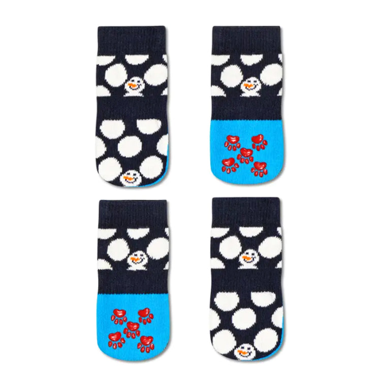 1-Pack Big Dot Snow Man Dog Sock 6500 - Calzini Multicolore - 1 Paio XDBDS01-6500 . HAPPY SOCKS 