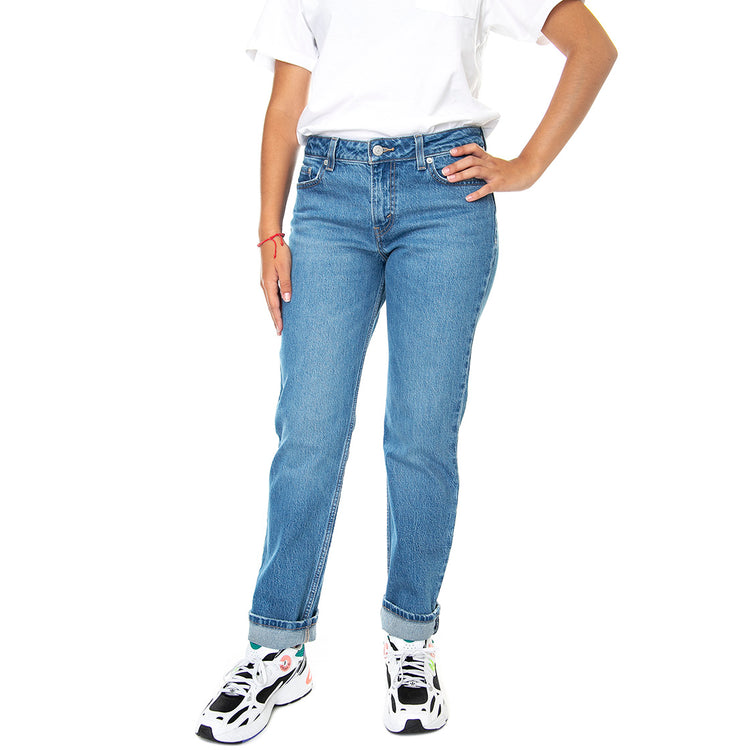 Low Pitch Straight Napa Moon - Pantaloni Denim Jeans Donna Blu A1559-0002 . LEVIS 
