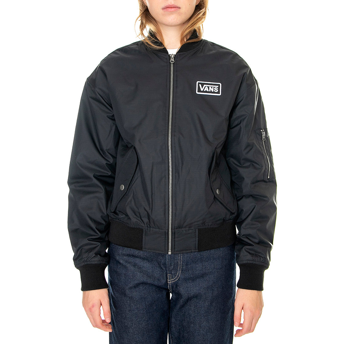 Crew Pilot Jacket Black - Giacca Invernale Donna Nera VN0A7RMNBLK1 . VANS 