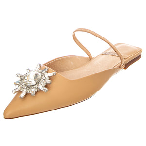 Latira Beige Silver Kid Leather + Fabric - Sandali Donna Beige JCS82258P-108-BEI . JEFFREY CAMPBELL 
