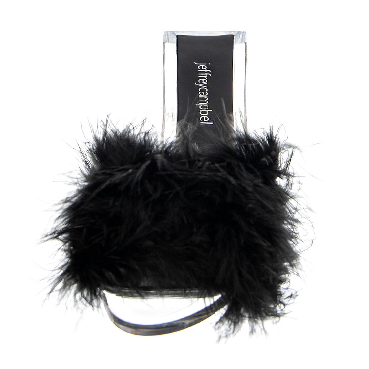 Luxuries Black Faux Suede+Fur - Sandali Donna Neri JCSJC-931-1-7 -BLA . JEFFREY CAMPBELL 