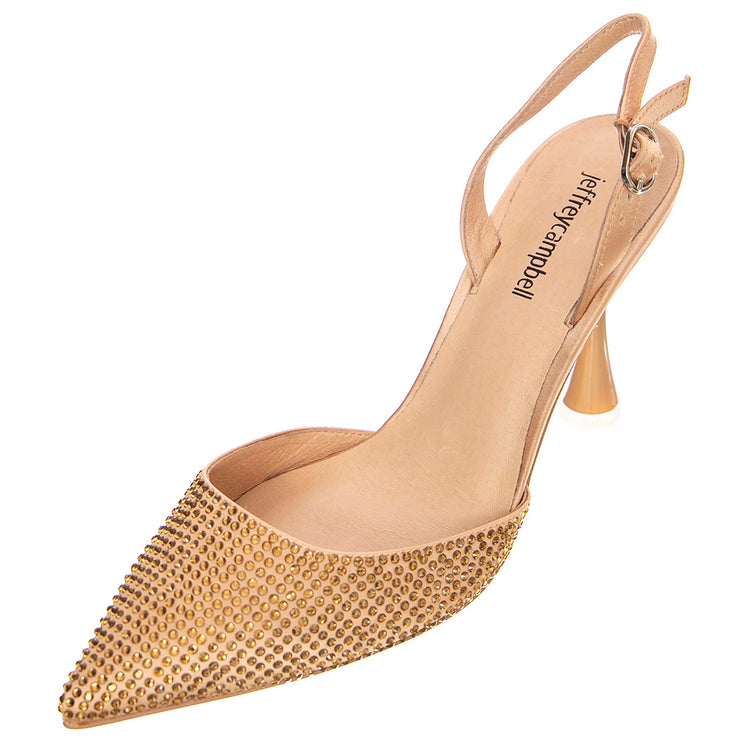 Zivote Beige Fabric - Sandali Donna Beige JCSR129PF-25-024-BEI . JEFFREY CAMPBELL 