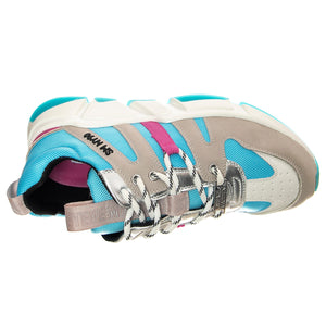 Gamegirl Grey / Blue - Scarpe Stringate Profilo Basso Donna Multicolore SMPGAMEGIRL-GRY . STEVE MADDEN 