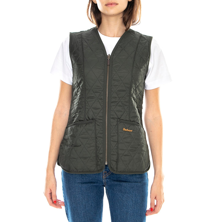 FLEECE BETTY LINER OLIVE - Giacca Smanicata Donna Verde LLI0003-OL71 . BARBOUR 