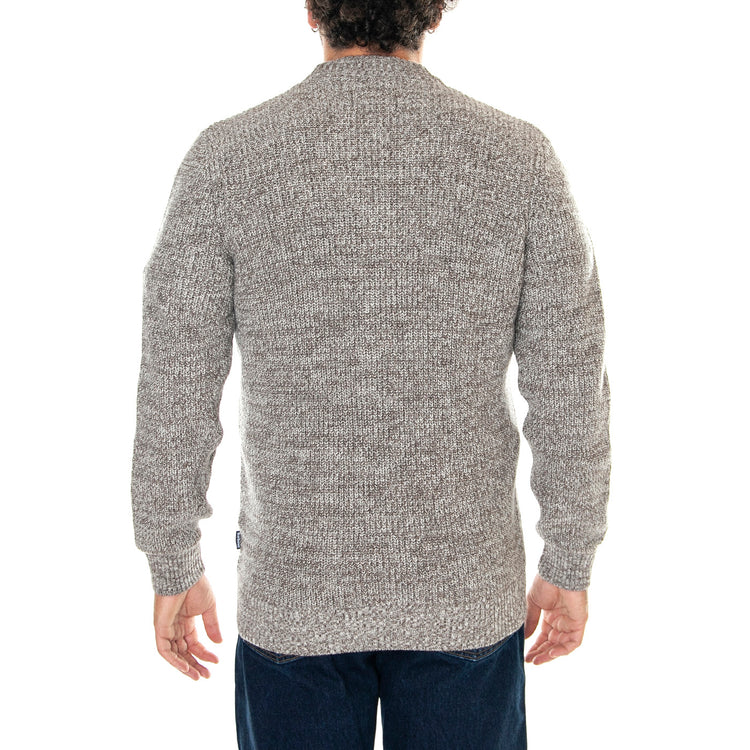 M' Sid Cardigan Stone Marl - Cardigan Uomo Grigio MKN1484-ST39-FW23 . BARBOUR 