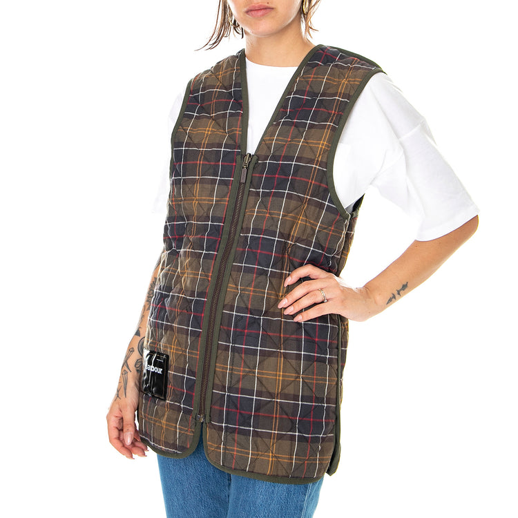 QUILTED WAISTCOAT ZIP IN LINER OLIVE/CLASSIC - Giacca Smanicata Uomo Marrone MLI0001-GN92-FW23 . BARBOUR 