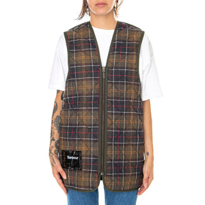 QUILTED WAISTCOAT ZIP IN LINER OLIVE/CLASSIC - Giacca Smanicata Uomo Marrone MLI0001-GN92-FW23 . BARBOUR 