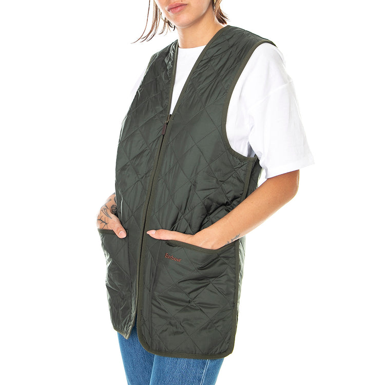 QUILTED WAISTCOAT ZIP IN LINER OLIVE/CLASSIC - Giacca Smanicata Uomo Verde MLI0001-GN92-FW23 . BARBOUR 