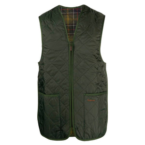 QUILTED WAISTCOAT ZIP IN LINER OLIVE/CLASSIC - Giacca Smanicata Uomo Verde MLI0001-GN92-FW23 . BARBOUR 