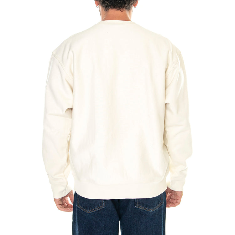 American Script Sweat Natural - Felpa Girocollo Uomo Bianca I025475.05XX . CARHARTT WIP 