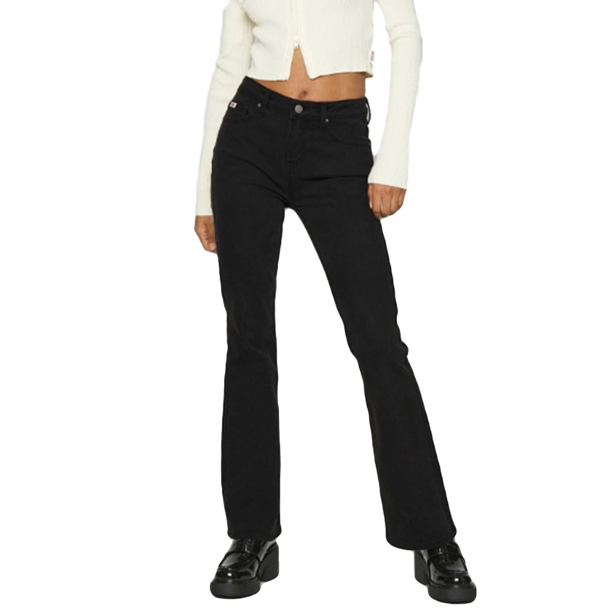 Go Kit Bootcut Pant Go Hyde Black Wash - Pantaloni Denim Jeans Donna Neri W3GG11D4UO0-F9UF . GUESS ORIGINALS 
