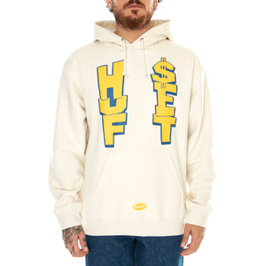 Huf Anthem P/O Hoodie Bone - Felpa con Cappuccio Uomo Beige PF00617-BONE . HUF 