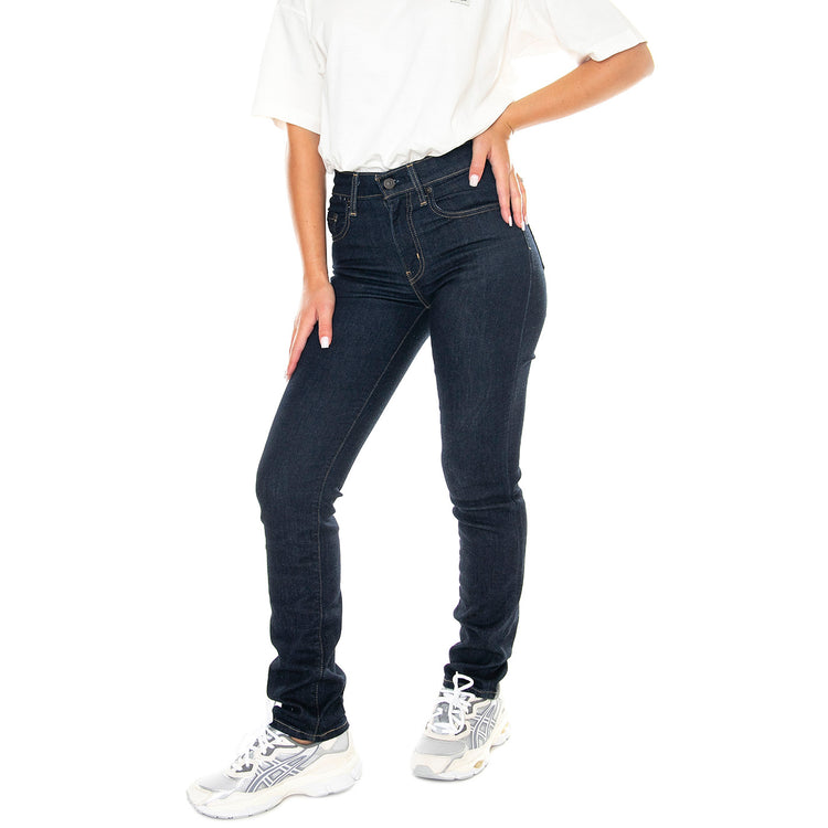 724 High Rise Straight Blue Wave Rinse Dark Indigo Worn In - Pantaloni Denim Jeans Donna Blu 18883-0227 . LEVIS 