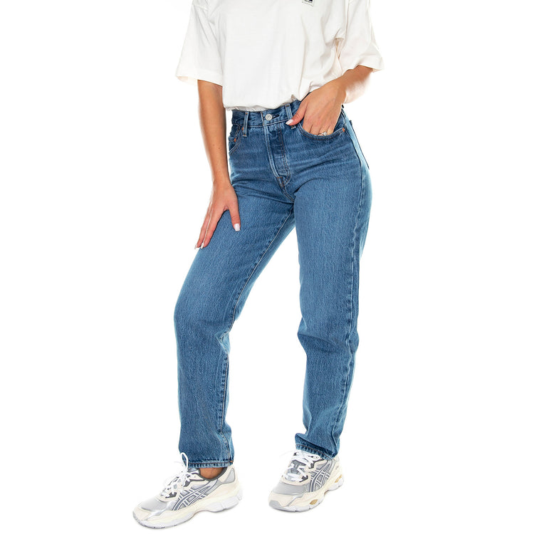 501 '81 Blue Beauty Med Indigo Worn In - Pantaloni Denim Jeans Donna Blu A4699-0009 . LEVIS 