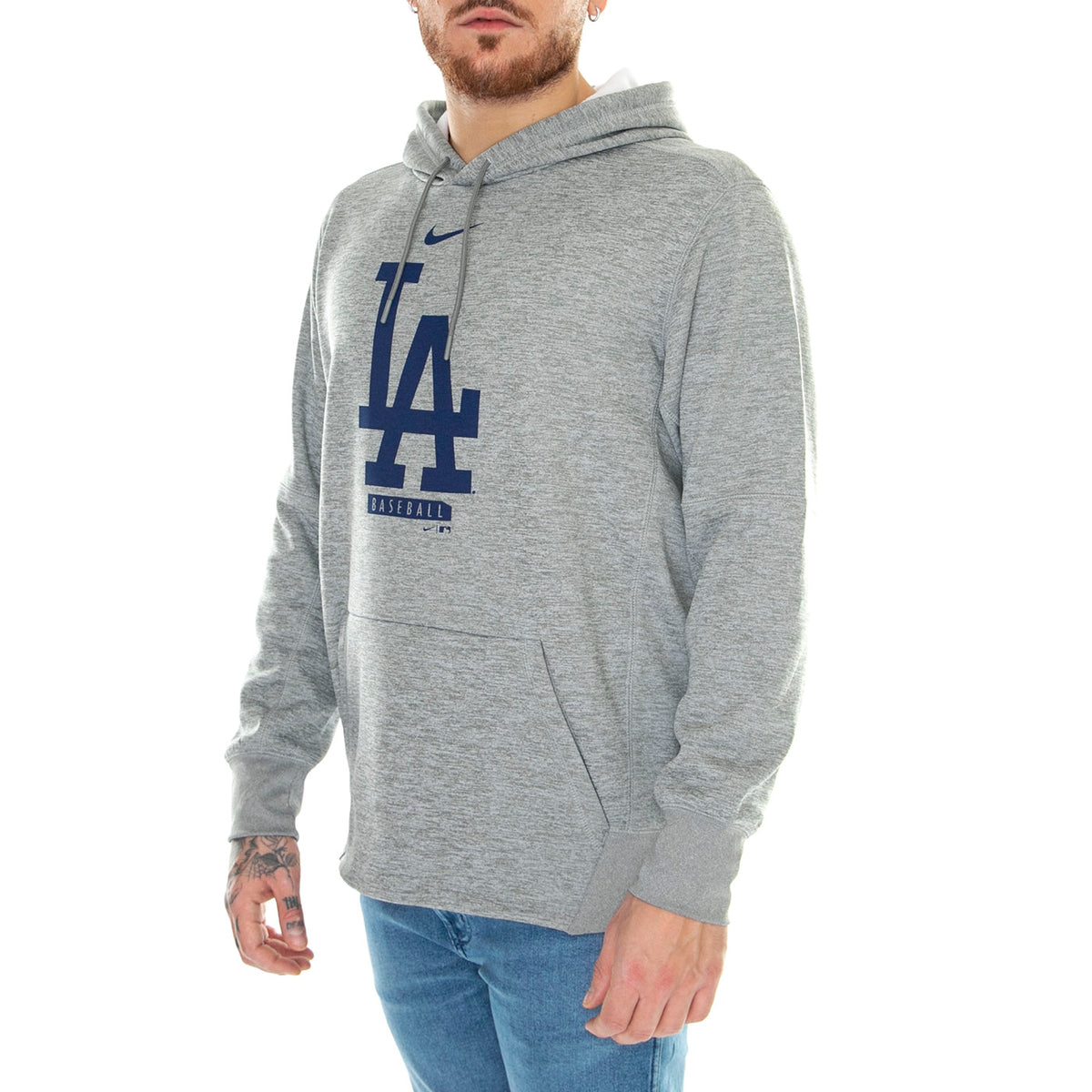 Nike Logo Therma Performance Pullover Hoodie LA Dodgers - Felpa con Cappuccio Uomo Grigia NKAQ-06G-LD-FZR . NIKE 