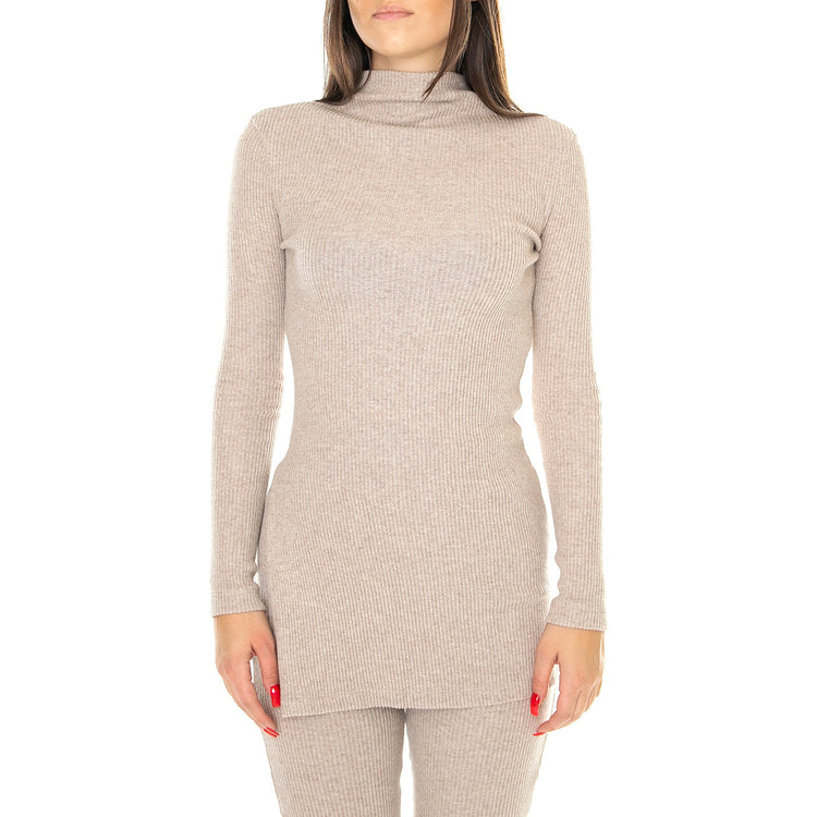 Taupe Ivy Knitted Top - Maglia Donna Beige WKN00155 . THINKING MU 