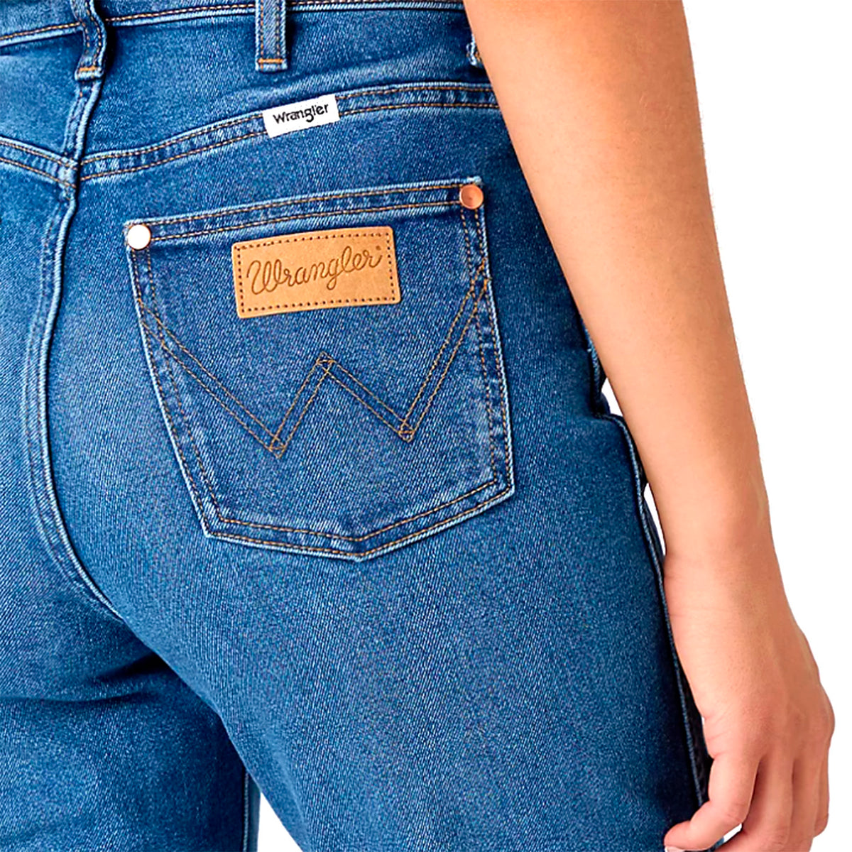 Mom Straight Smoke Sea Denim Pants - Pantaloni Denim Jeans Donna Blu W27MYLZ71 . WRANGLER 