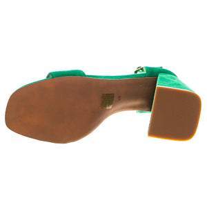 Pop-Star-B Mint Gold Suede - Sandali Donna Verdi JCSJCD-176-2-07-MINT . JEFFREY CAMPBELL 