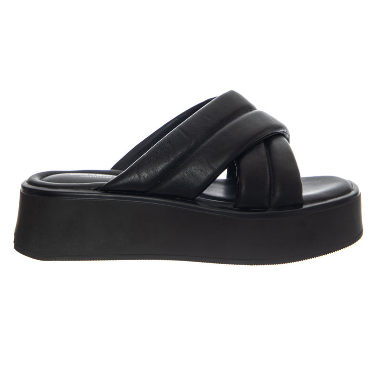 COURTNEY BLACK/BLACK COW LEATHER - Sandali Donna Neri VBS5334-201-92 . VAGABOND 