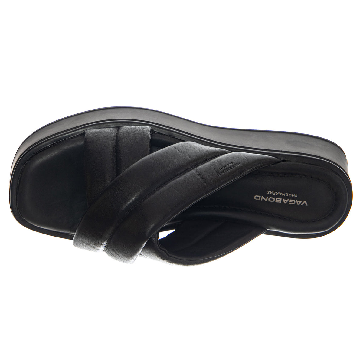COURTNEY BLACK/BLACK COW LEATHER - Sandali Donna Neri VBS5334-201-92 . VAGABOND 