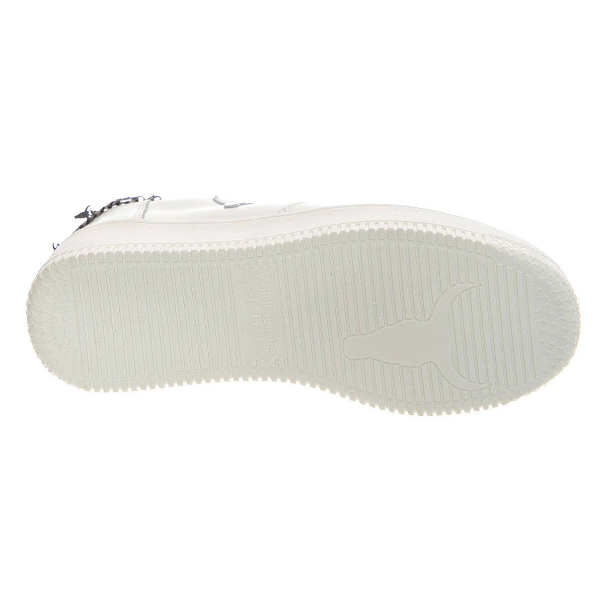 REMEMBER WHITE BRAVE / ANTIQUE SILVER CHAIN - Scarpe Stringate Donna Bianche WSPREMEMBER-WHTASIL . WINDSOR SMITH 