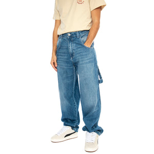R-Bianco Alonato Used White - Pantaloni Denim Jeans Uomo Blu DENIMBLUE-660 . BLUESKIN 