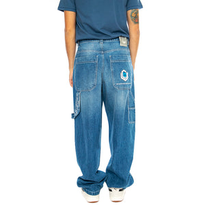 R-Blue-L Used Light Blue - Pantaloni Denim Jeans Uomo Blu R-BLUE-L . BLUESKIN 