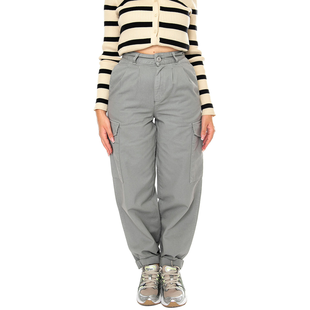 W' Collins Pant Misty Grey garment dyed - Pantaloni Donna Grigi I029789.29KGD . CARHARTT WIP 
