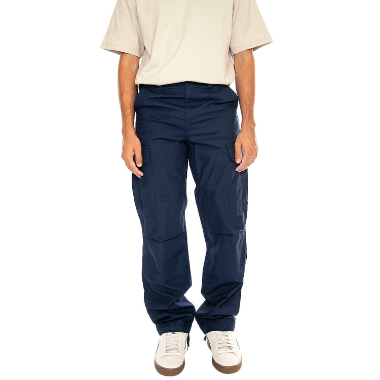 Regular Cargo Pant Air Force Blue rinsed - Pantaloni Uomo Neri I032467.29L02 . CARHARTT WIP 