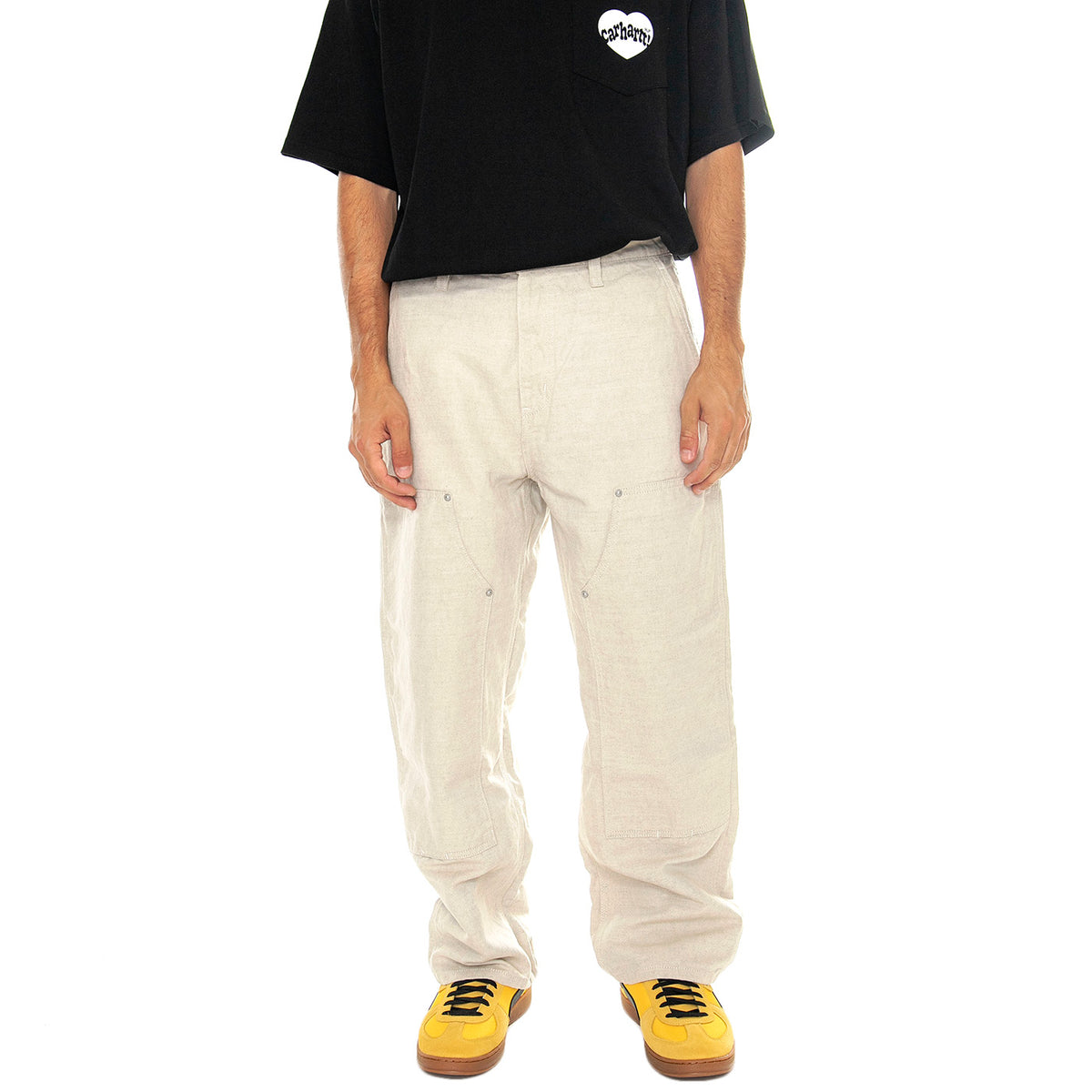 Walter Double Knee Pant Natural rinsed - Pantaloni Uomo Beige I033580.0502 . CARHARTT WIP 