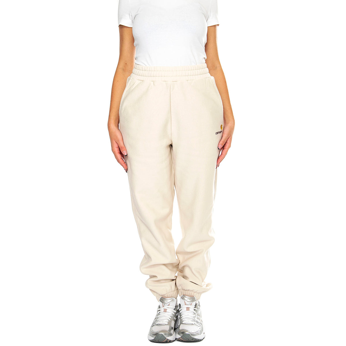 W' American Script Sweat Pant Moonbeam - Pantaloni Donna Beige I033651.MOOXX . CARHARTT WIP 