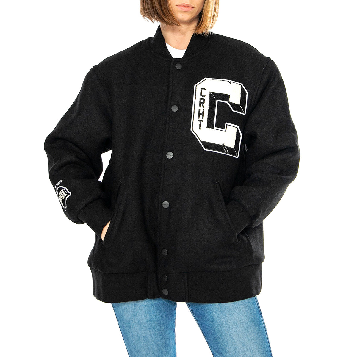 W' Brown Ducks Jacket Black - Giacca Donna Nera I033859.89XX . CARHARTT WIP 