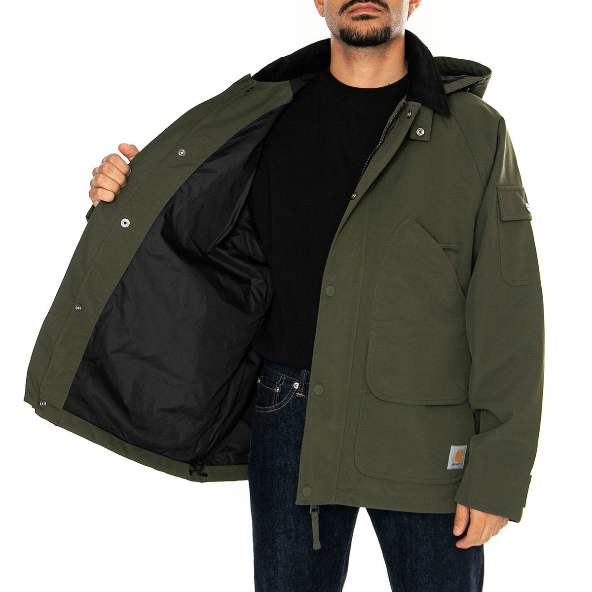 Clarton Jacket Office Green / Black - Giacca Uomo Verde I033871.2JBXX . CARHARTT WIP 