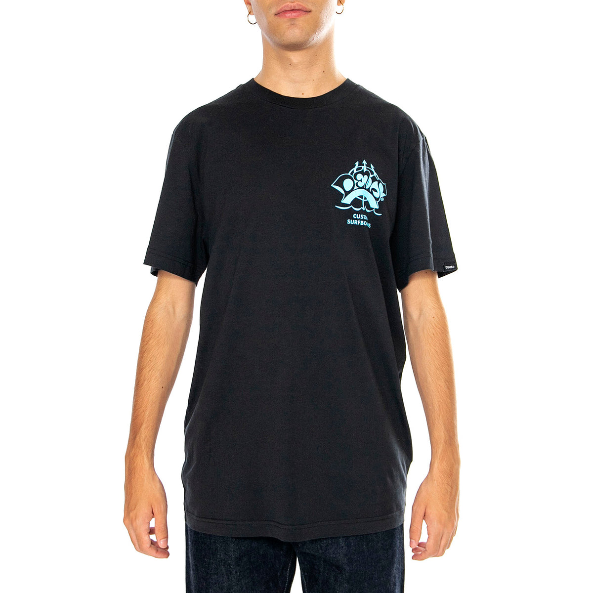 Sound Off Tee Black - Maglietta Girocollo Uomo Nera DMF241619D . DEUS EX MACHINA 