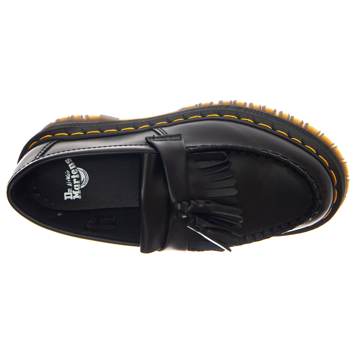 Adrian Quad Platform Loafers - Mocassini in Pelle con Nappe Donna Neri 27989001 . DR.MARTENS 