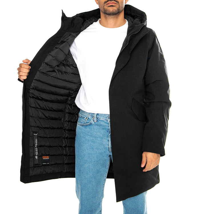 Hjalmar black - Giacca con Cappuccio Uomo Nera 331186-110 . ELVINE 