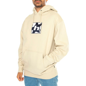 H Star P/O Hoodie Stone - Felpa con Cappuccio Uomo Beige PF00679-STONE . HUF 