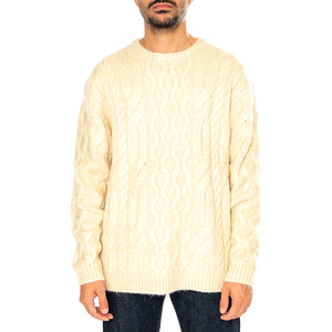 Battery Crewneck Sweater Parkside Cable Neutral  - Maglione Girocollo Uomo Beige A0708-0022 . LEVIS 