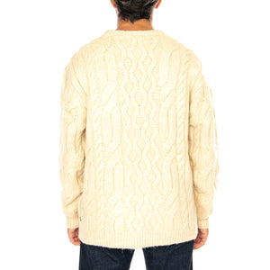 Battery Crewneck Sweater Parkside Cable Neutral  - Maglione Girocollo Uomo Beige A0708-0022 . LEVIS 