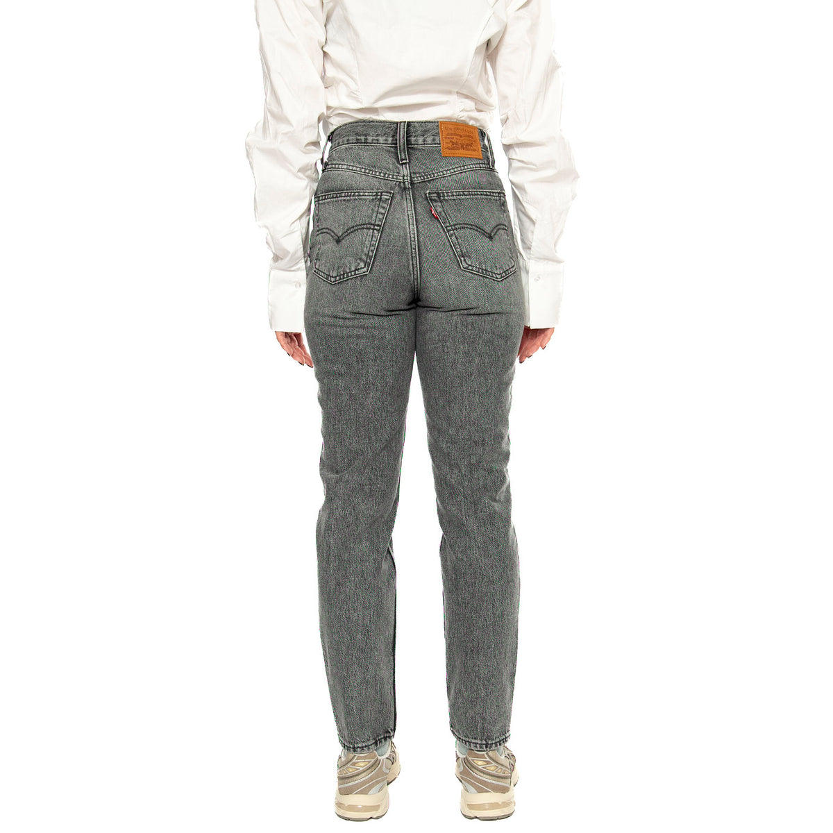 80s Mom Jean What Once Was Grey - Pantaloni Denim Jeans Donna Grigia A3506-0011 . LEVIS 
