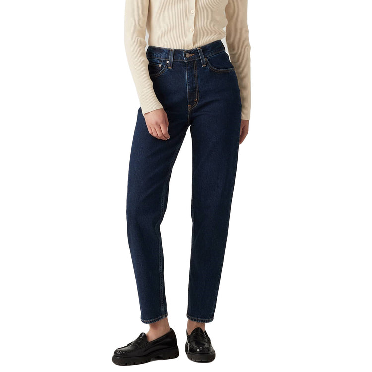 80S MOM JEAN ERODED WAY - Pantaloni Denim Jeans Vita Alta Donna Blu A3506-0024 . LEVIS 