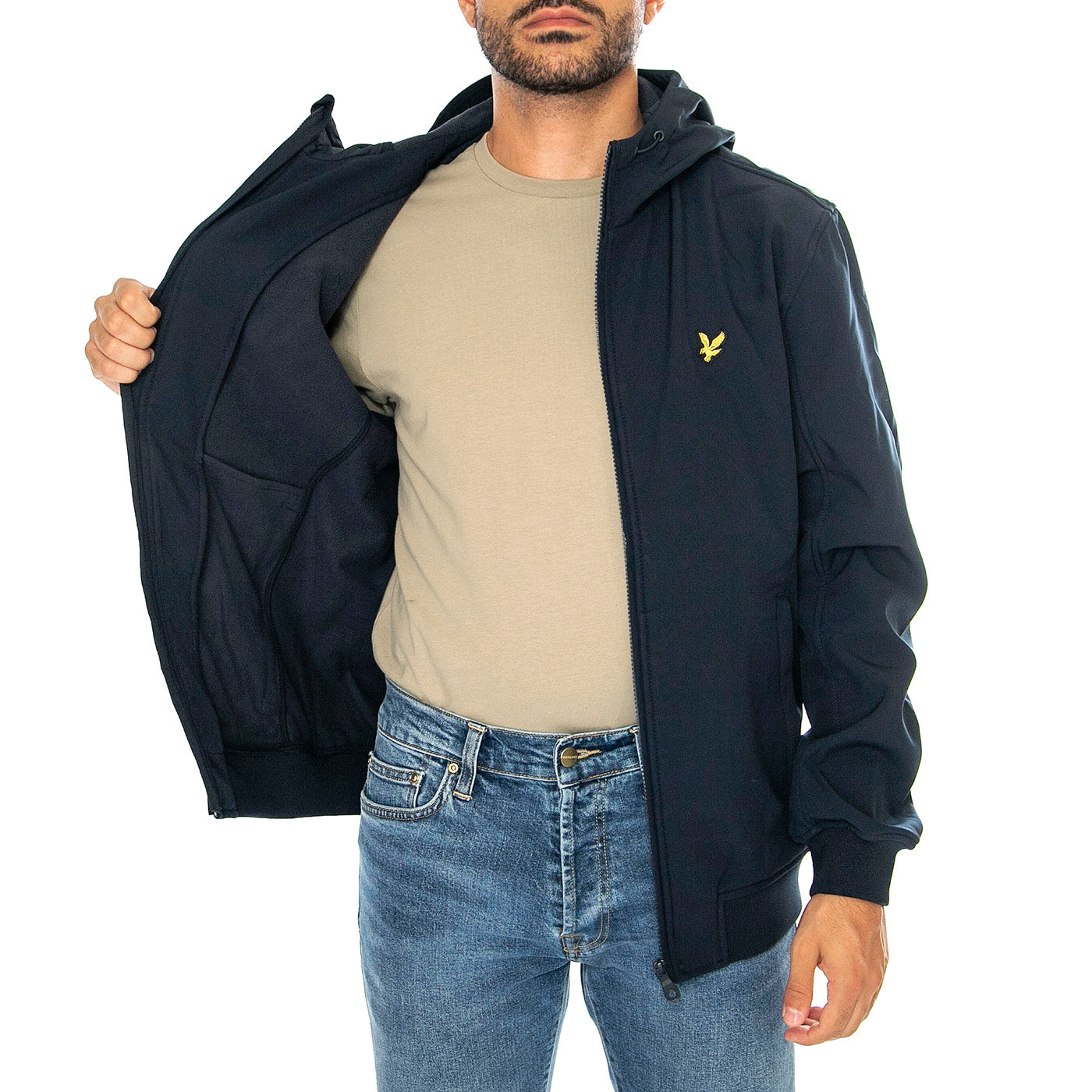 FLEECE BACK SOFTSHELL JACKET DARK NAVY BLUE - Giacca Uomo Blu JK2110V-Z271 . LYLE & SCOTT 